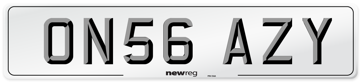 ON56 AZY Number Plate from New Reg